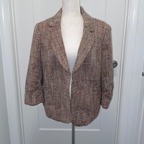 The Limited Jackets & Blazers - Pink, Black, and Brown The Limited Tweed Jacket